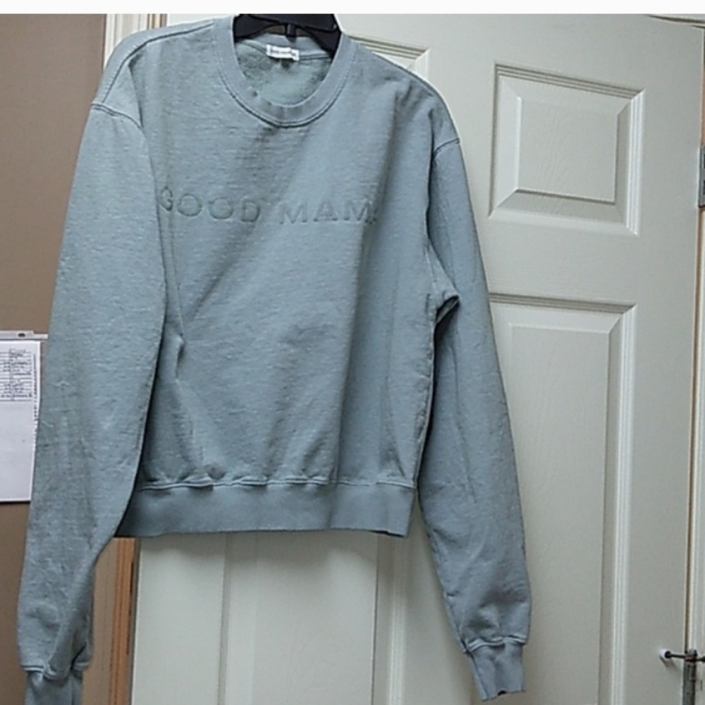 Good American Quarry Blue/Green Good Mama Oversize Sweat